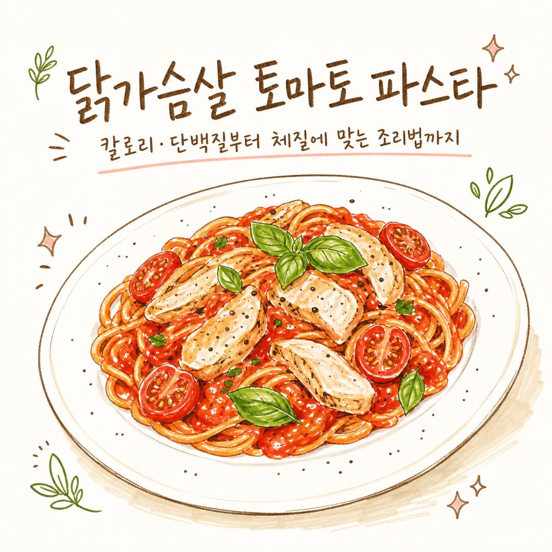 닭가슴살 토마토 파스타 — 칼로리부터 단백질, 토마토소스까지
