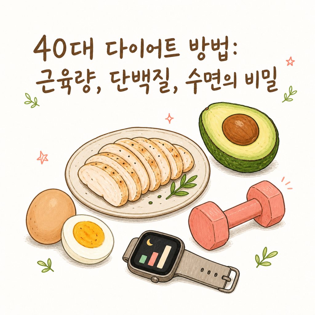40대 다이어트 방법 — 근육량과 단백질 섭취, 수면 시간 짚어보기